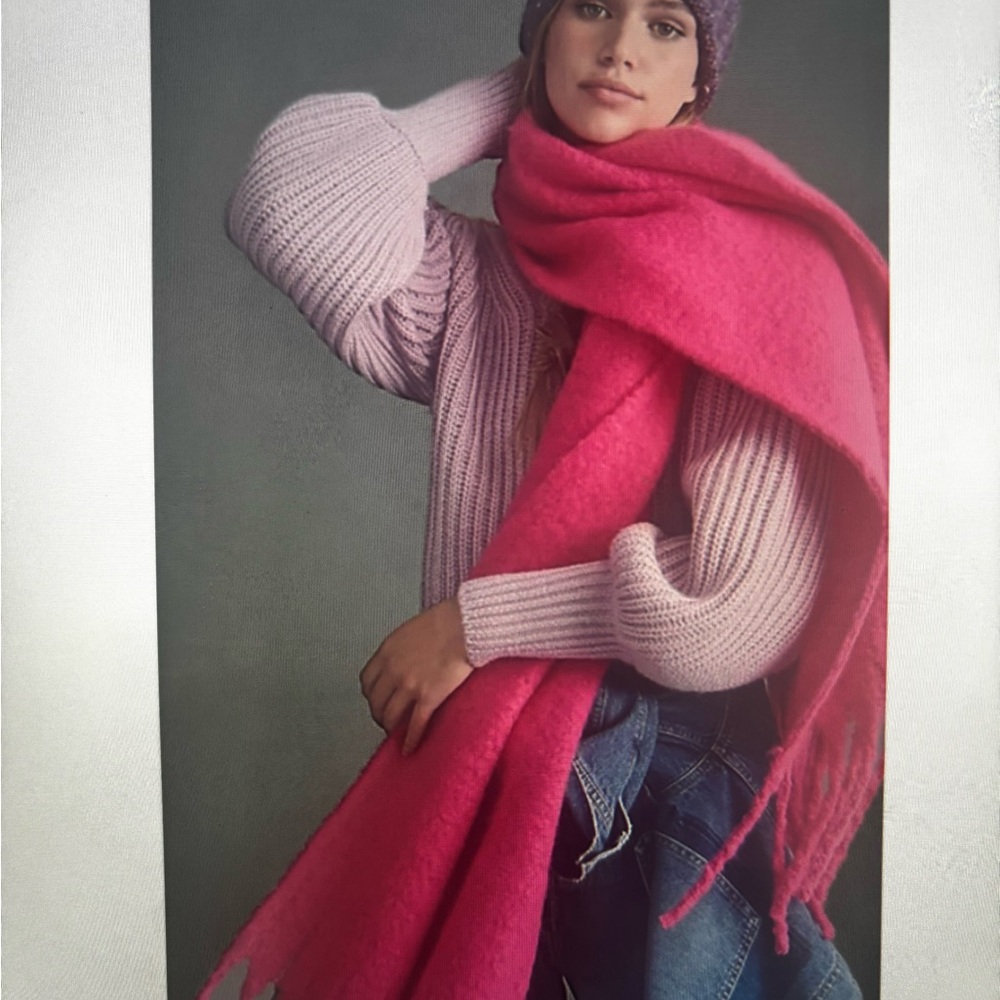 Maeve Pink Cozy Scarf Accessories